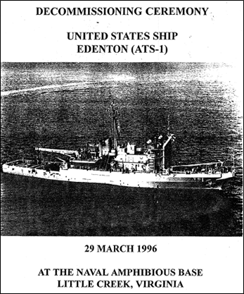 USS EDENTON (ATS-1) Decommissioning Ceremony